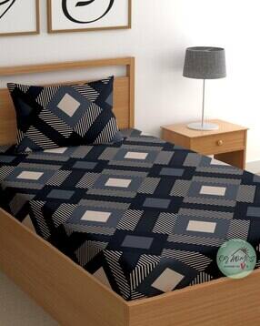 180 TC Geometric Print Single Bedsheet