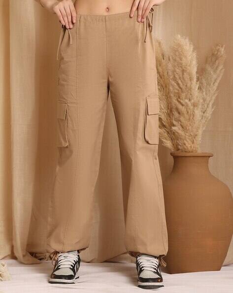 LEIA Women Straight Fit Cargo Pants with Tie-Up