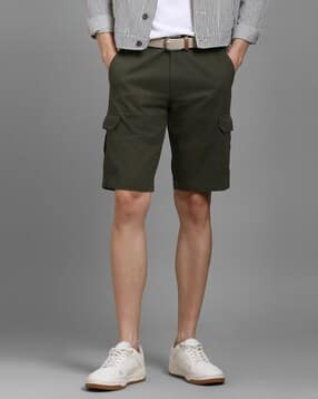 louis philippe Men Mid-Rise Slim Fit Shorts-picture-38