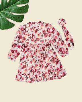 pantaloons junior Girls Floral Print Fit & Flare Dress-picture-27