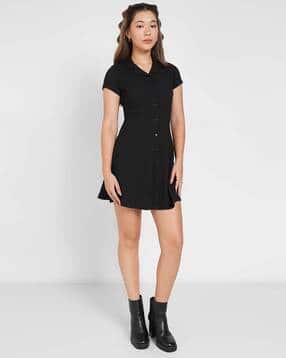 people by pantaloons Women Shirt Dress with Short Sleeves-picture-27