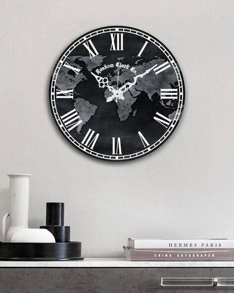 RANDOM Map Print Roman Vintage Round Wall Clock