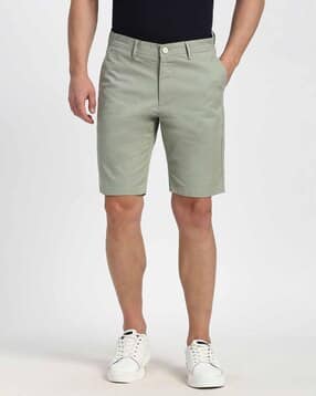 peter england Men Mid-Rise Regular Fit Flat-Front Shorts -picture-40