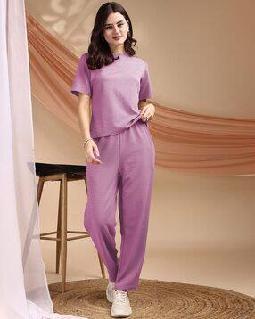 beelee typs Women Knitted T-Shirt & Pyjamas Set-picture-13