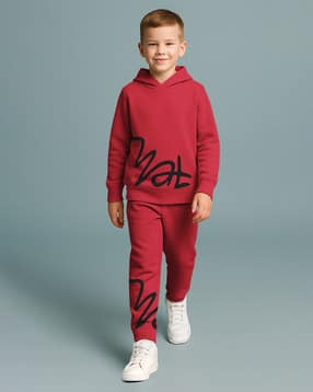 Boys Graphic Print Hoodie & Track Pants Set-image-42
