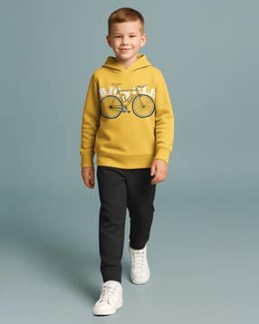 Boys Graphic Print Hoodie & Track Pants Set-image-41
