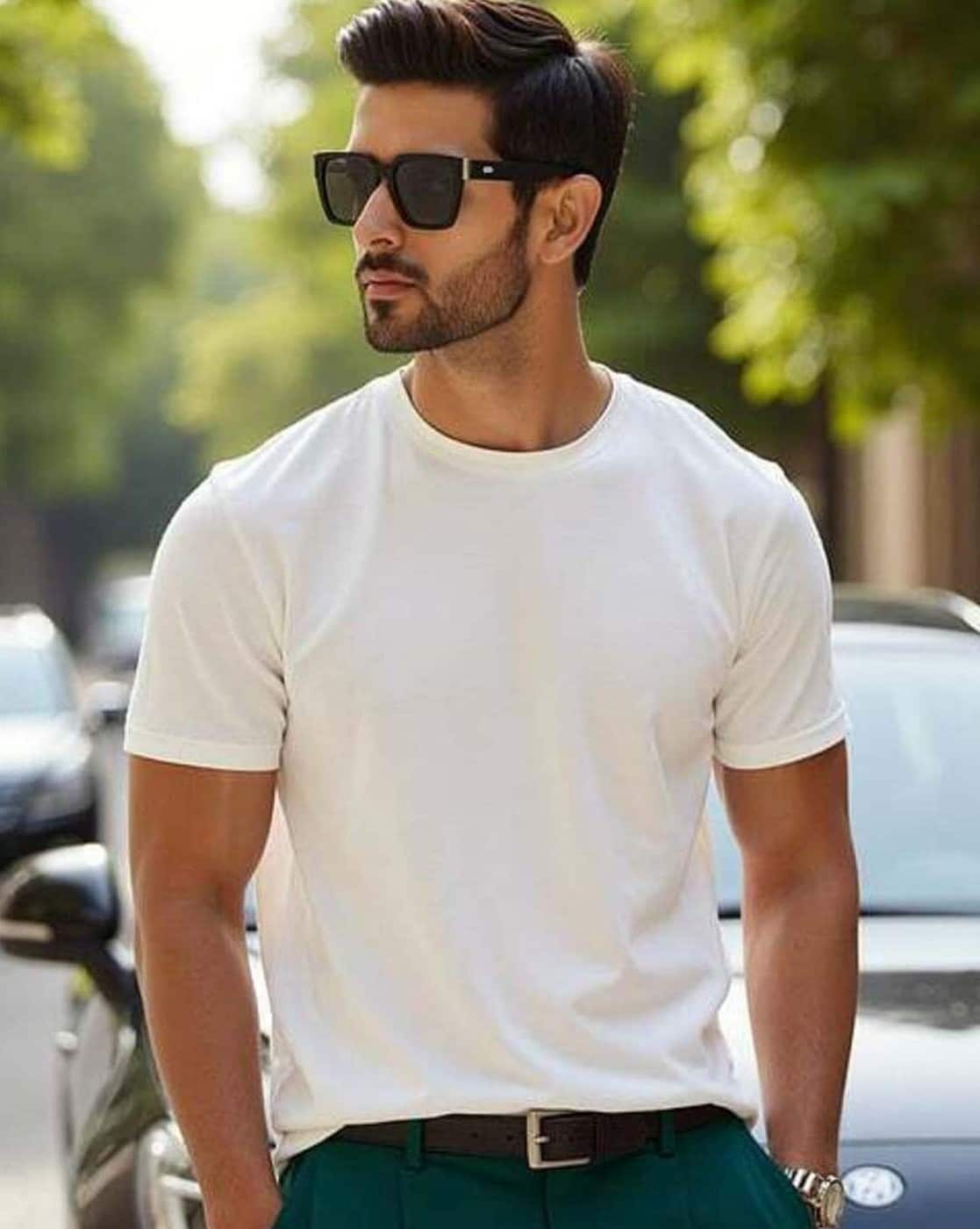 Vincent Chase Men VCS000557 UV Protected Square Sunglasses For Men (Black, OS)