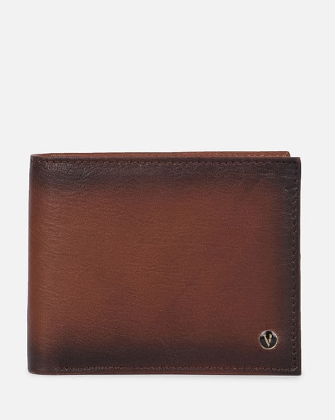 VAN HEUSEN Men Bi-Fold Wallet with Metal Logo Accent