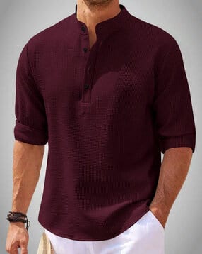 hoodler Men Ribbed Regular Fit Short Kurta-picture-46