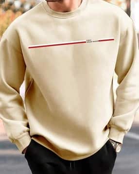 Men Striped Regular Fit Sweatshirt-image-3