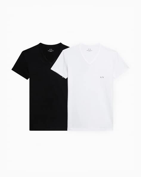 EMPORIO ARMANI 2PACK VネックTシャツ Lサイズ Buy ARMANI EXCHANGE Pack of 2 V-neck T-shirts Online | Ajio.com