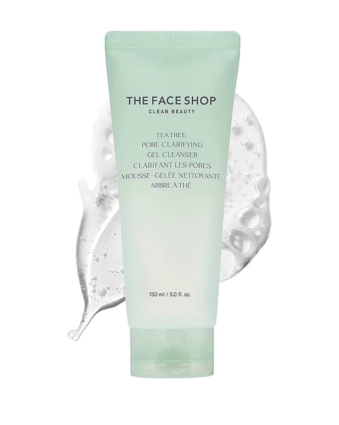 The Face Shop Tea Tree Pore Clarifying Gel Cleanser - Korean Face Wash with Salicylic Acid