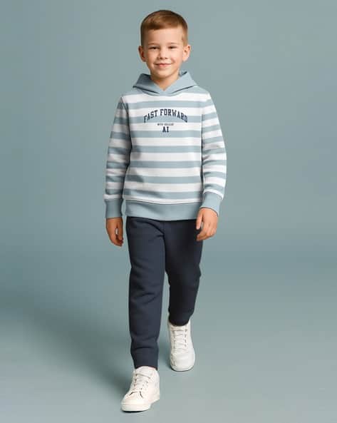 Hellcat Boys Striped Hoodie & Track Pants Set