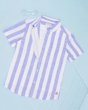 pantaloons junior Boys Striped Regular Fit Shirt-picture-33
