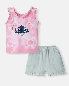 nauti nati Cartoon Print Top & Shorts Set-picture-27
