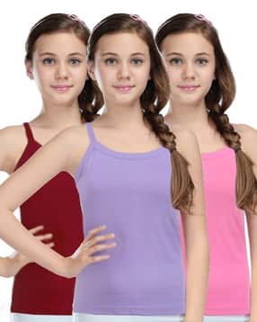 inner element Girls Pack Of 3 Round Neck Tank Slip-picture-0