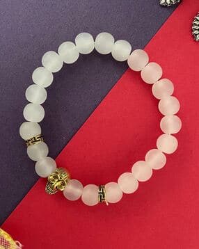 digital dress room Men Gold-Plated Beaded Bracelet Rakhi-picture-25