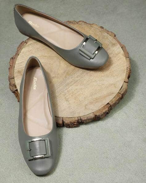 Bata Women Round-Toe Ballerinas with Metal Accent