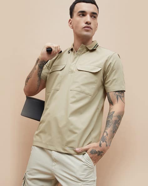 Fame forever by lifestyle Men Regular Fit Shirt with Spread Collar