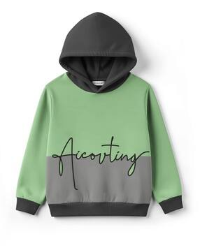 Boys Colourblock Regular Fit Hoodie-image-12