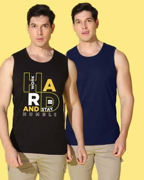 woostro Pack of 2 Graphic Printed Sleeveless Vests-picture-1