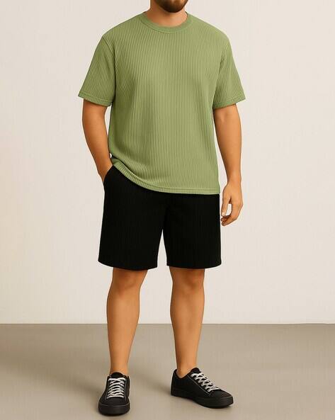 GENZY Men Ribbed Co-Ord Set