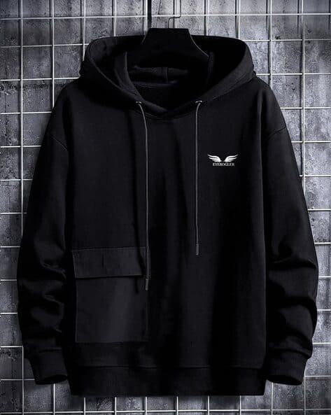 EYEBOGLER Men Regular Fit Hooded T-Shirt