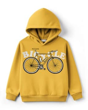Boys Graphic Print Regular Fit Hoodie-image-21