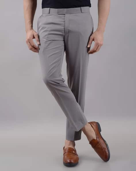 Buda Jeans Co Men Slim Fit Flat-Front Trousers