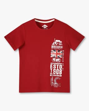 Boys Graphic Print Regular Fit Round-Neck T-Shirt-image-48