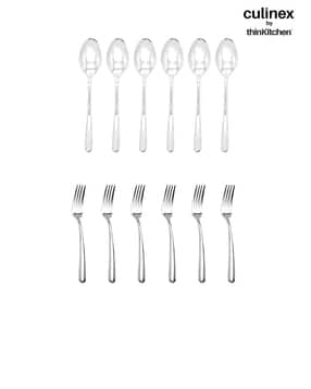 culinex by thinkitchen Set of 6 Stainless Steel Forks & Spoons-picture-49