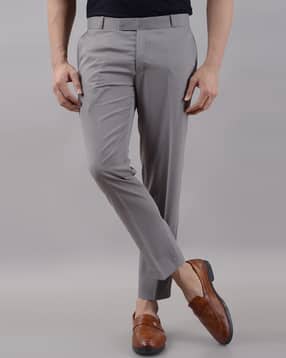 neonomad Men Flat-Front Slim Fit Trousers-picture-43