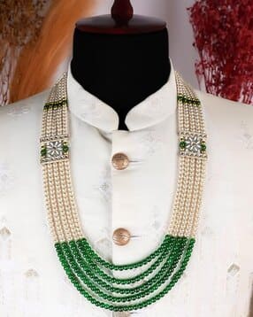 oomph Men Pearls Beaded Mult-Layered Necklace-picture-13