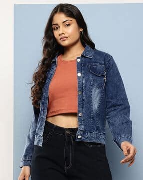 leia Women Regular Fit Denim Jacket with Flap Pockets-picture-44