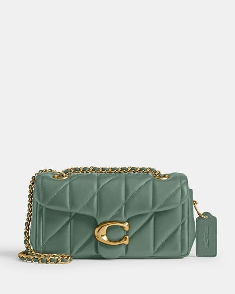 Buy Coach Quilted Tabby Shoulder Bag | Green Color Women | AJIO LUXE