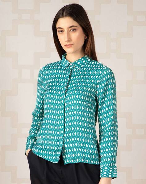VAN HEUSEN Women Regular Fit Kite Print Shirt