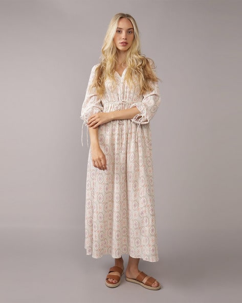 American Eagle Women Floral Print A-Line Dress