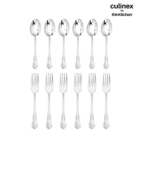 culinex by thinkitchen Set of 6 Stainless Steel Forks & Spoons-picture-42