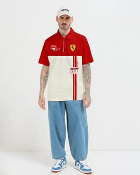 crazymonk Men Colourblock Oversized Polo T-Shirt-picture-11
