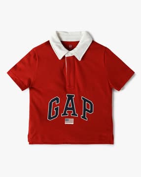 Graphic Printed Relaxed Fit Short Sleeves Polo T-Shirt