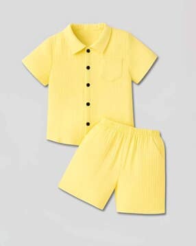 fastdeal x ag Boys Patch Pocket Shirt & Shorts Set-picture-34