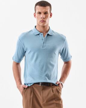snitch Men Regular Fit Polo T-Shirt with Short Sleeves-picture-45