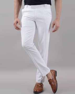 neonomad Men Flat-Front Slim Fit Trousers-picture-10
