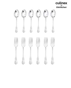 culinex by thinkitchen Set of 6 Stainless Steel Forks & Spoons-picture-39
