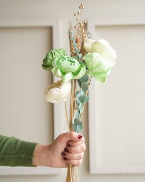 arte casa Minimal Peony Bunch Naturally Dried Flowers for Vase -picture-38