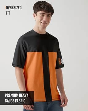 crazymonk F1-Men Colourblock Oversized Fit T-Shirt-picture-10
