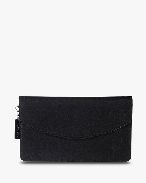 Dexmay Women Envelope Clutch Handbag Medium Leather Foldover Clutch Purse  Black : Amazon.in: Fashion