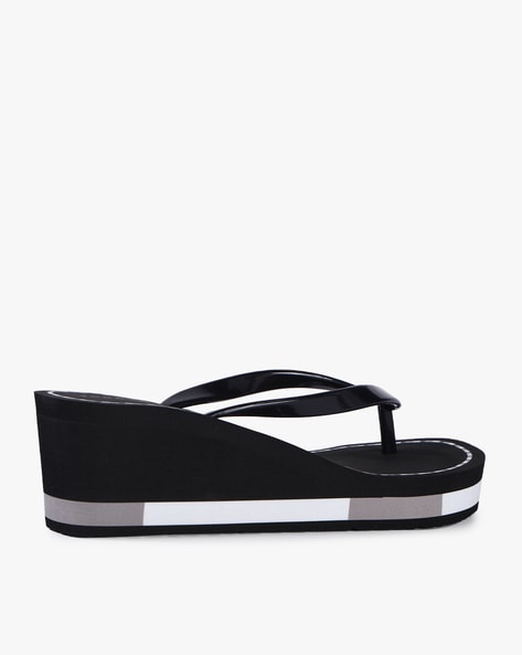 Tommy hilfiger platform sandals deals black and white