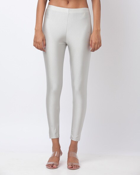 Buy Silver Grey Pants for Women by GO COLORS Online | Ajio.com