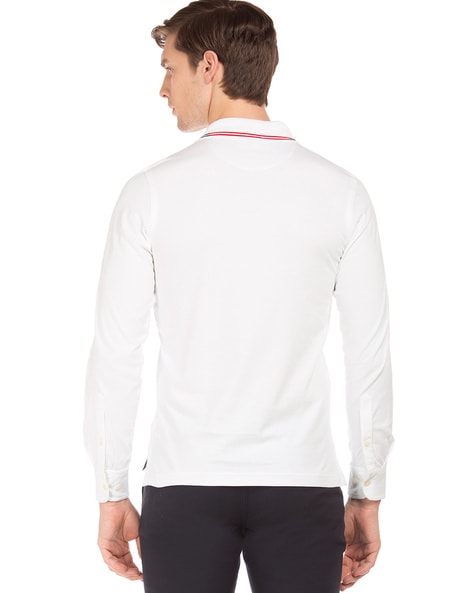 us polo white t shirt full sleeve